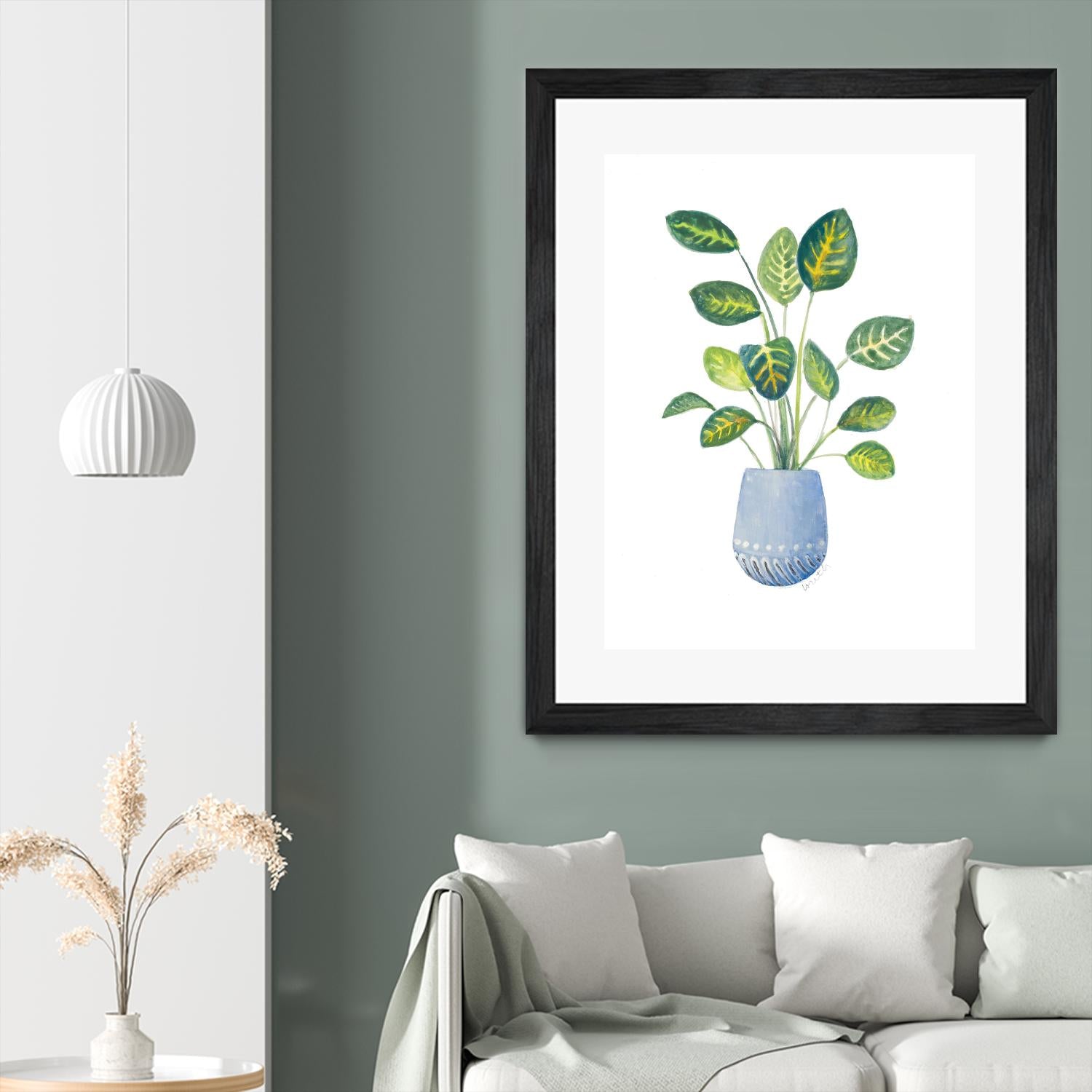 Croton In Blue Pot by Lanie Loreth on GIANT ART - floral southwestern and western