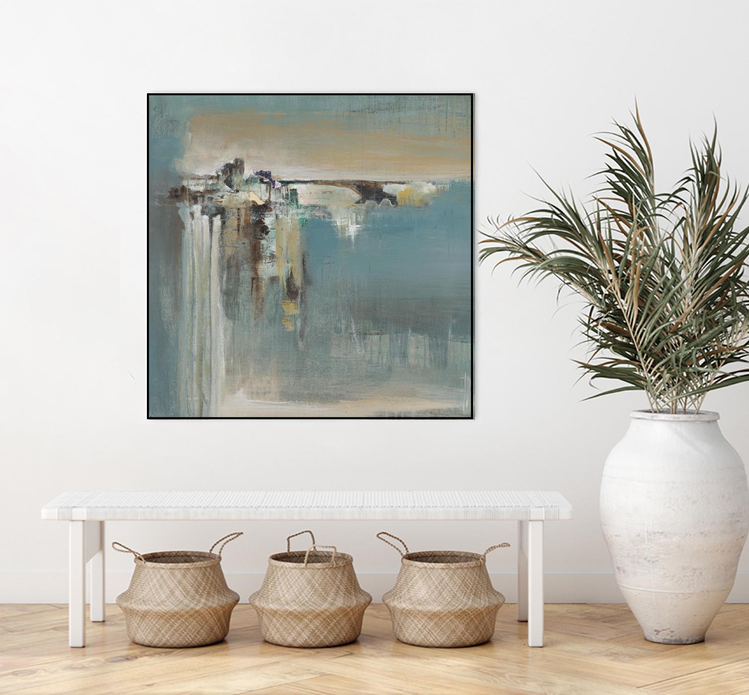 Fragmented Fields by Terri Burris on GIANT ART - grey abstract
