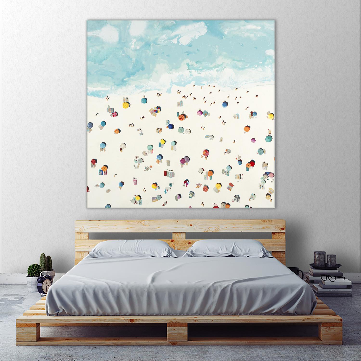 Beach Days by Randy Hibberd on GIANT ART - beige sea scene areal view