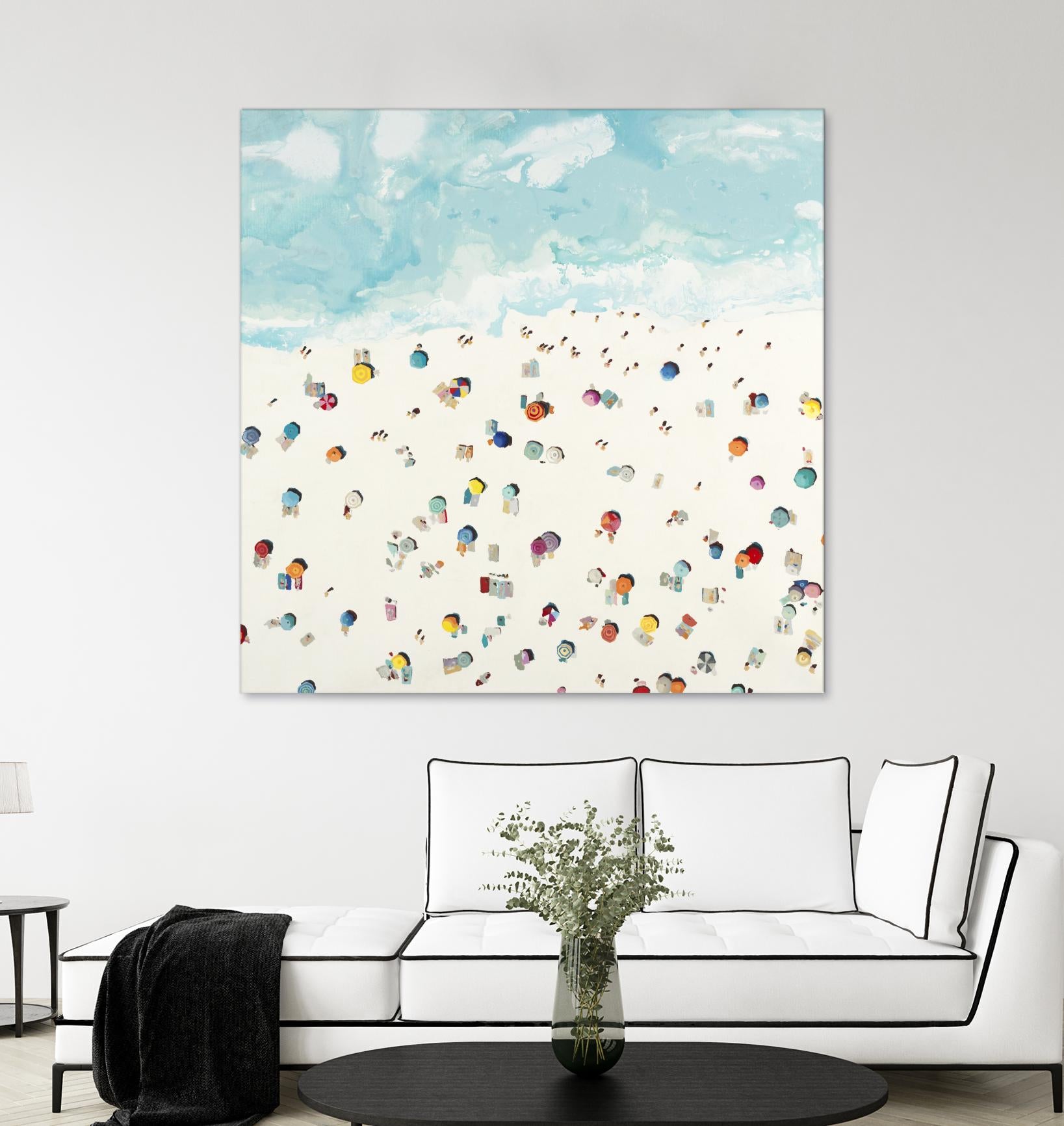 Beach Days by Randy Hibberd on GIANT ART - beige sea scene areal view