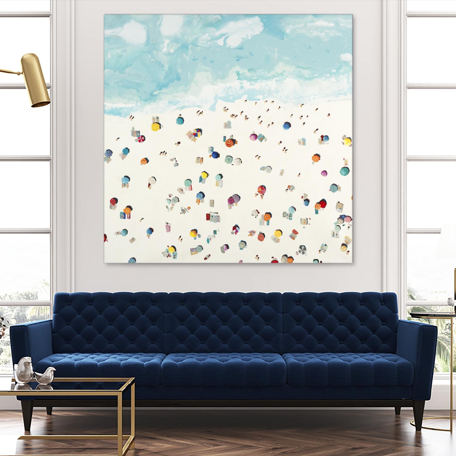 Beach Days by Randy Hibberd on GIANT ART - beige sea scene areal view