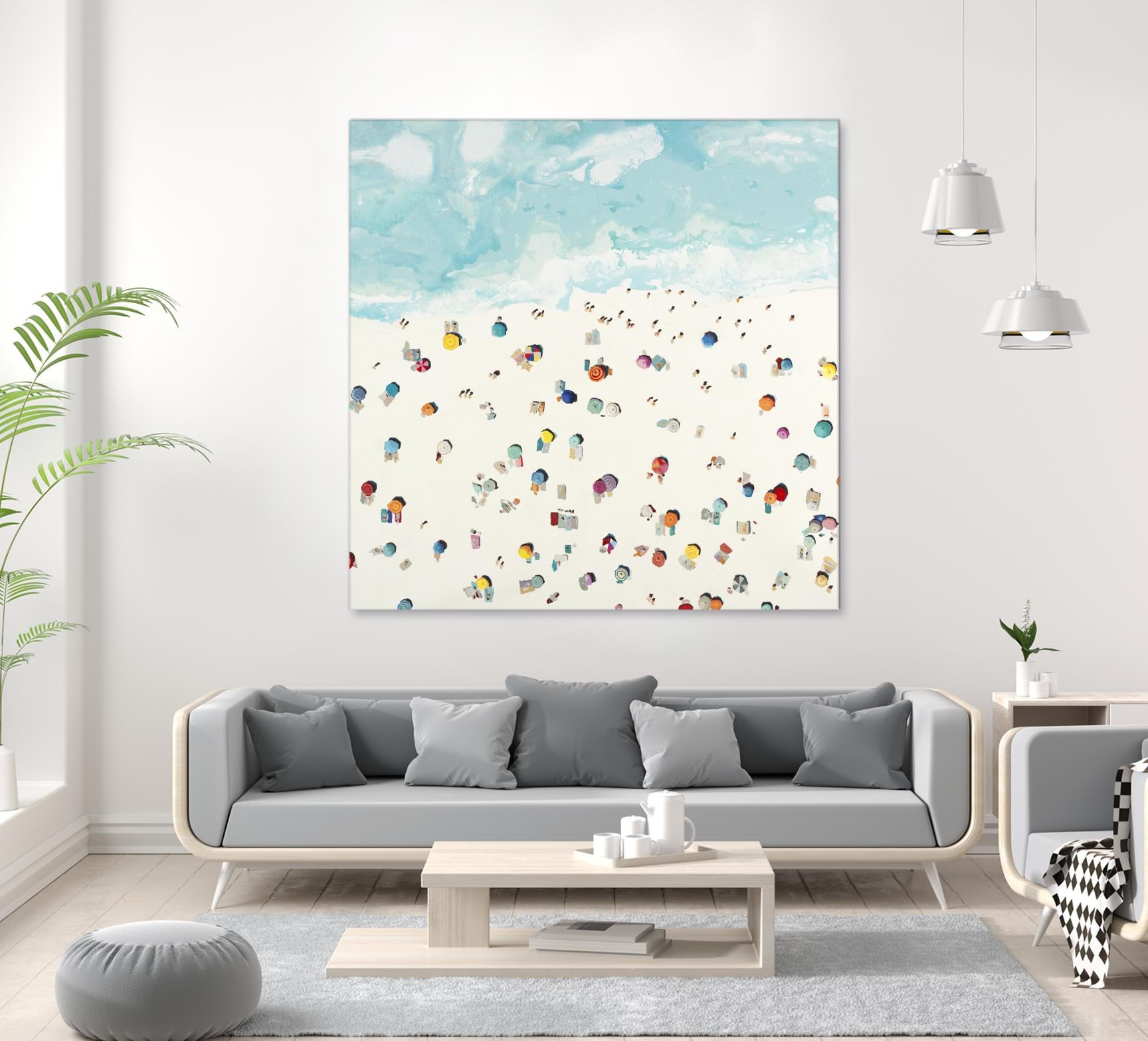 Beach Days by Randy Hibberd on GIANT ART - beige sea scene areal view