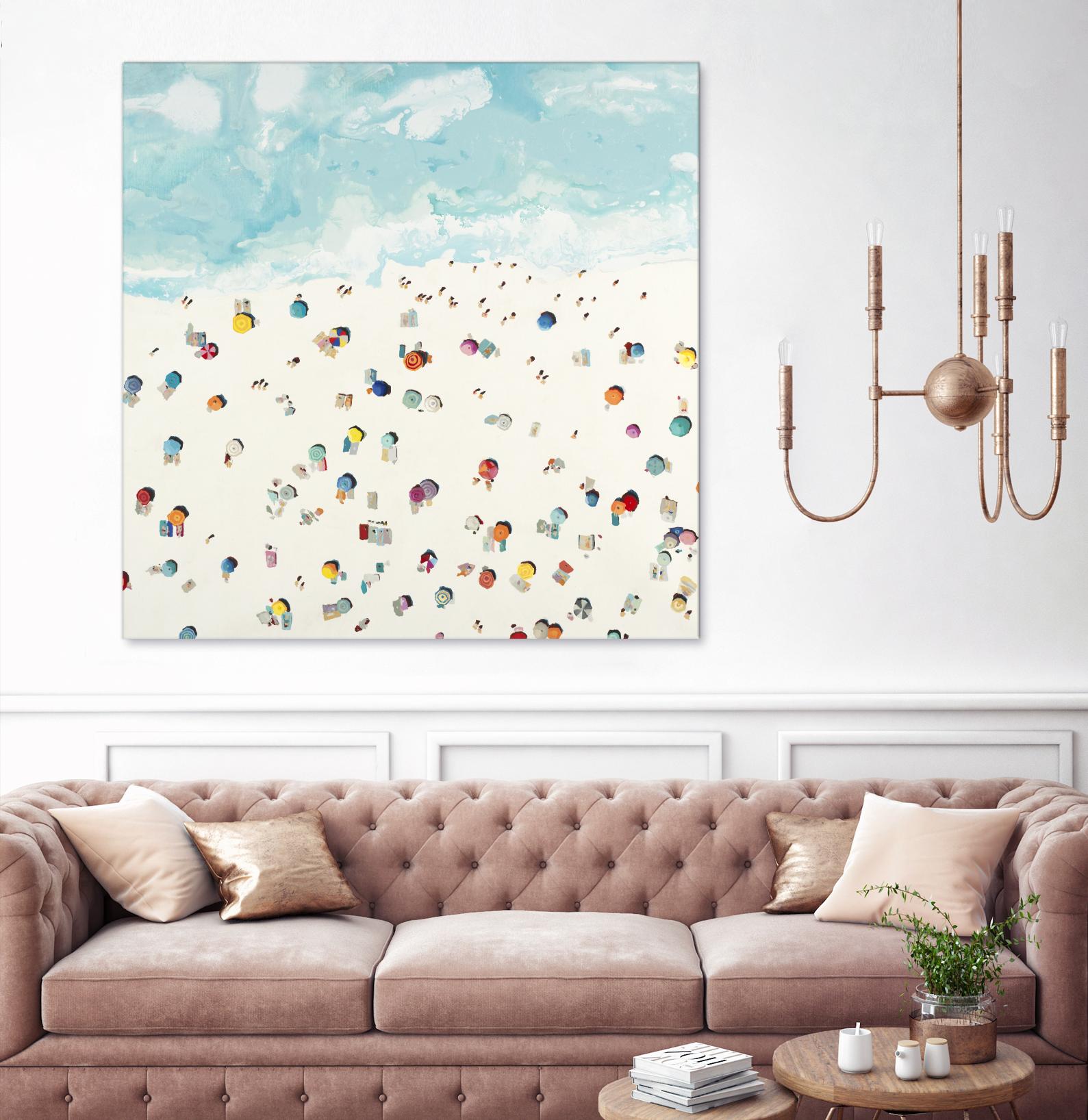 Beach Days by Randy Hibberd on GIANT ART - beige sea scene areal view