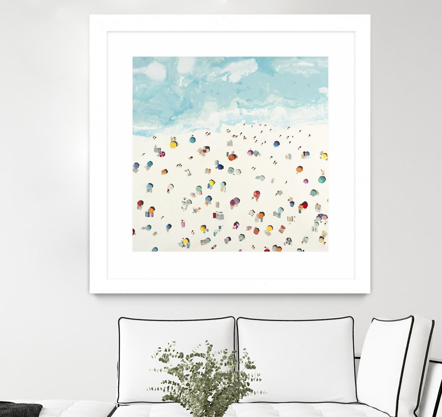 Beach Days by Randy Hibberd on GIANT ART - beige sea scene areal view