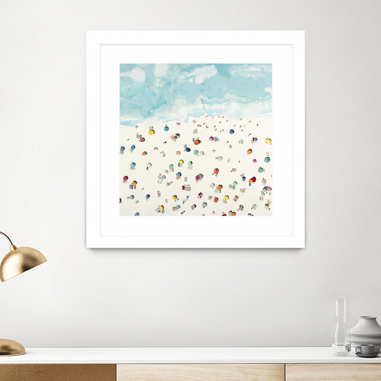 Beach Days by Randy Hibberd on GIANT ART - beige sea scene areal view
