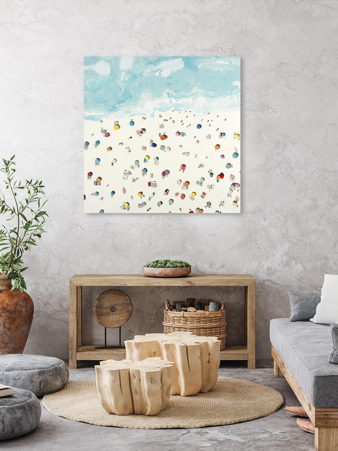 Beach Days by Randy Hibberd on GIANT ART - beige sea scene areal view