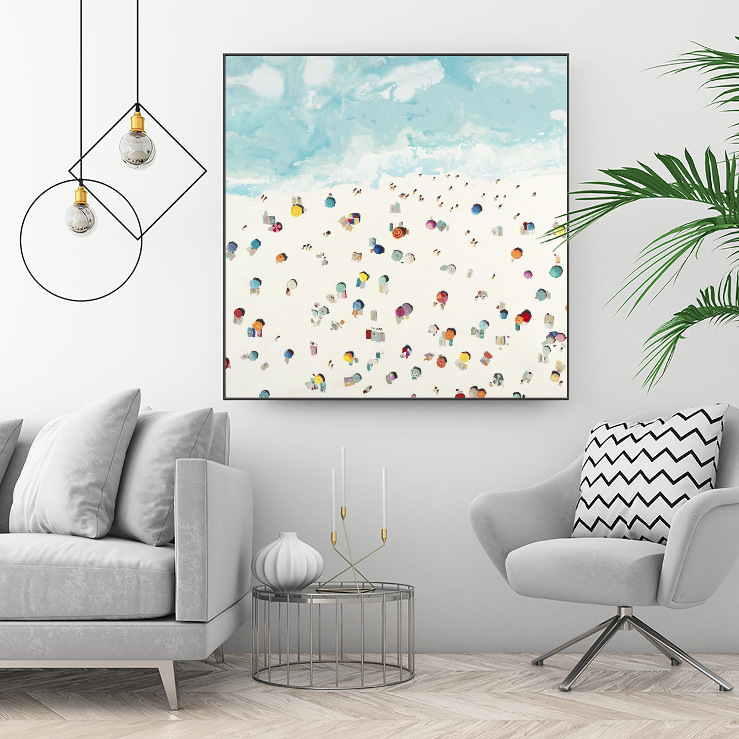 Beach Days by Randy Hibberd on GIANT ART - beige sea scene areal view