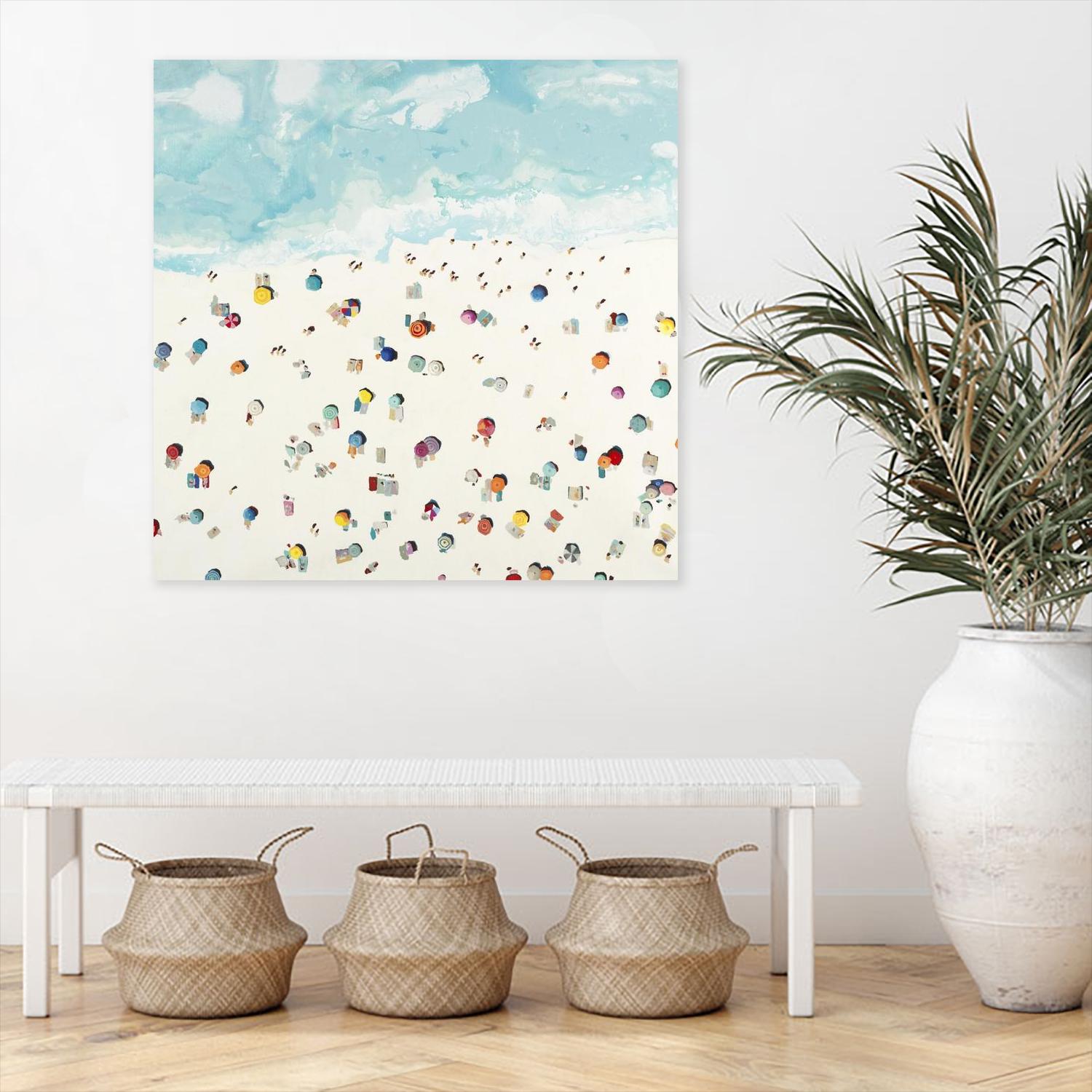Beach Days by Randy Hibberd on GIANT ART - beige sea scene areal view