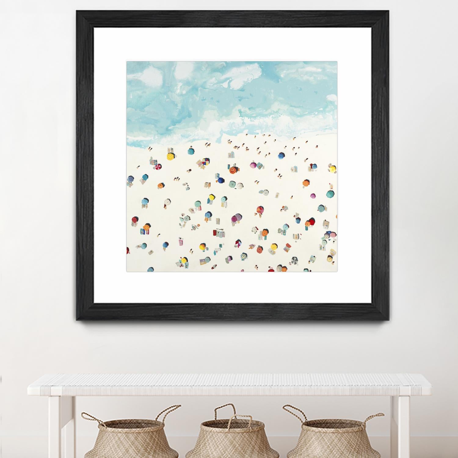 Beach Days by Randy Hibberd on GIANT ART - beige sea scene areal view