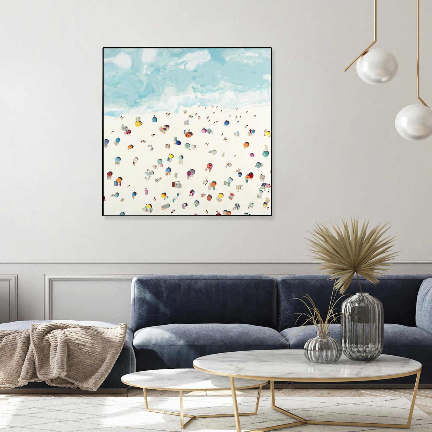 Beach Days by Randy Hibberd on GIANT ART - beige sea scene areal view