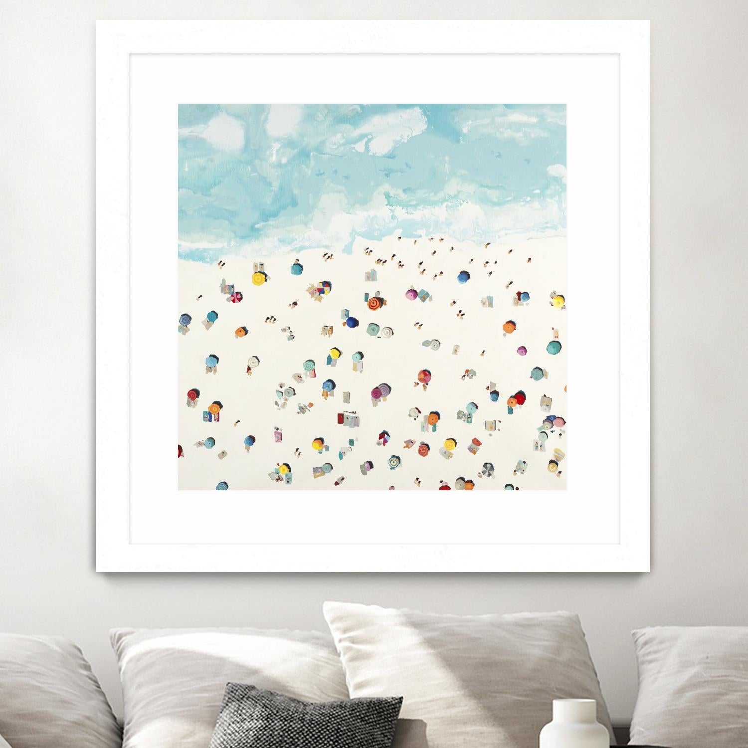 Beach Days by Randy Hibberd on GIANT ART - beige sea scene areal view