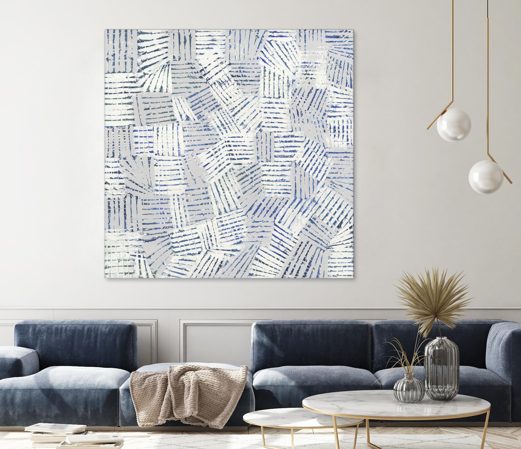 Thrive by John Burrows on GIANT ART - blue geometric shapes shapes