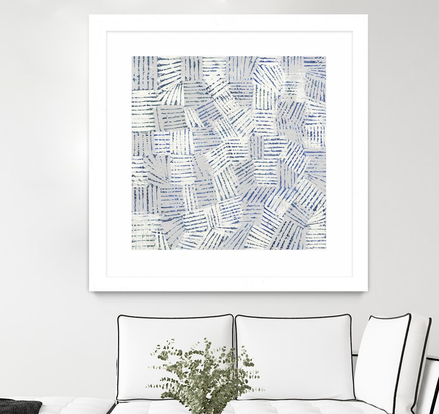 Thrive by John Burrows on GIANT ART - blue geometric shapes shapes