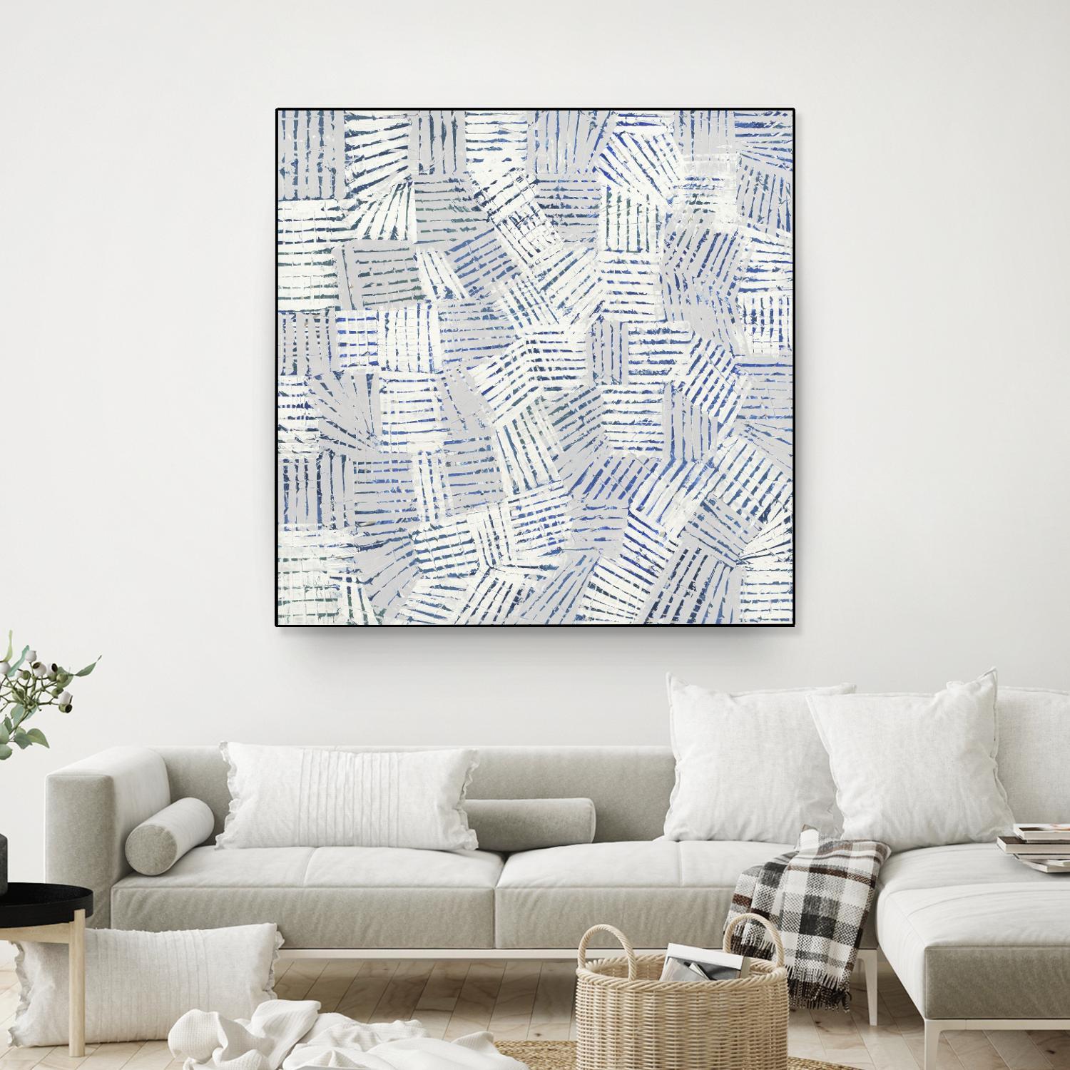 Thrive by John Burrows on GIANT ART - blue geometric shapes shapes