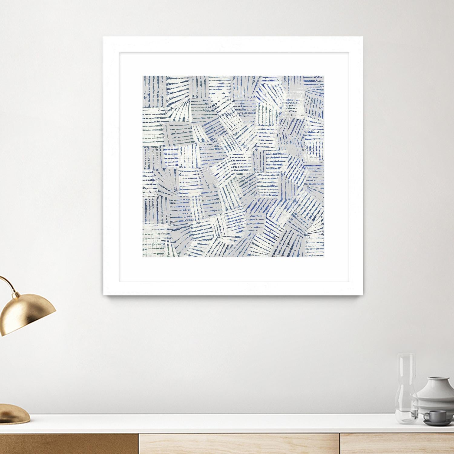 Thrive by John Burrows on GIANT ART - blue geometric shapes shapes