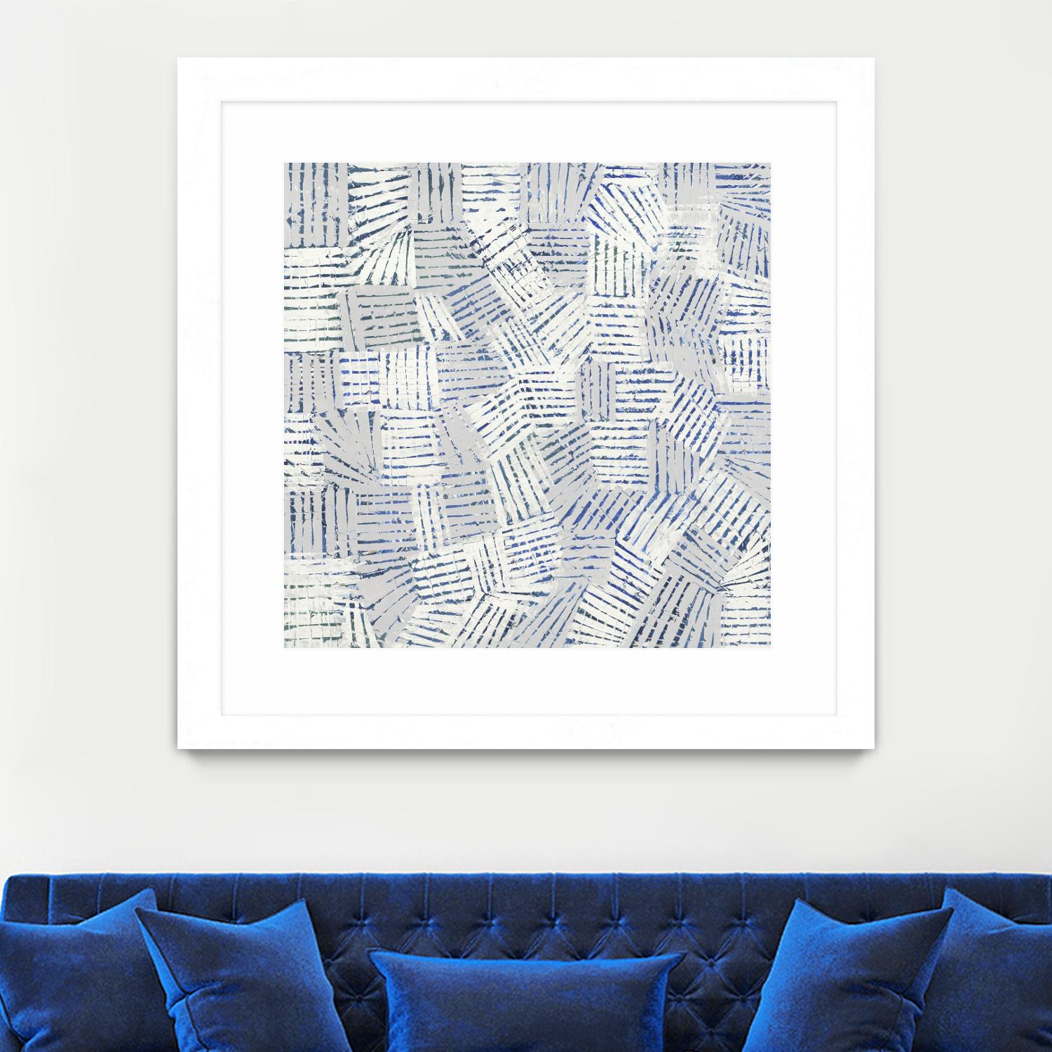 Thrive by John Burrows on GIANT ART - blue geometric shapes shapes