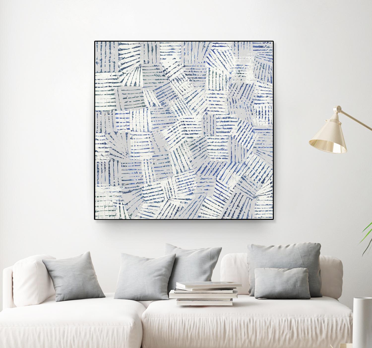 Thrive by John Burrows on GIANT ART - blue geometric shapes shapes