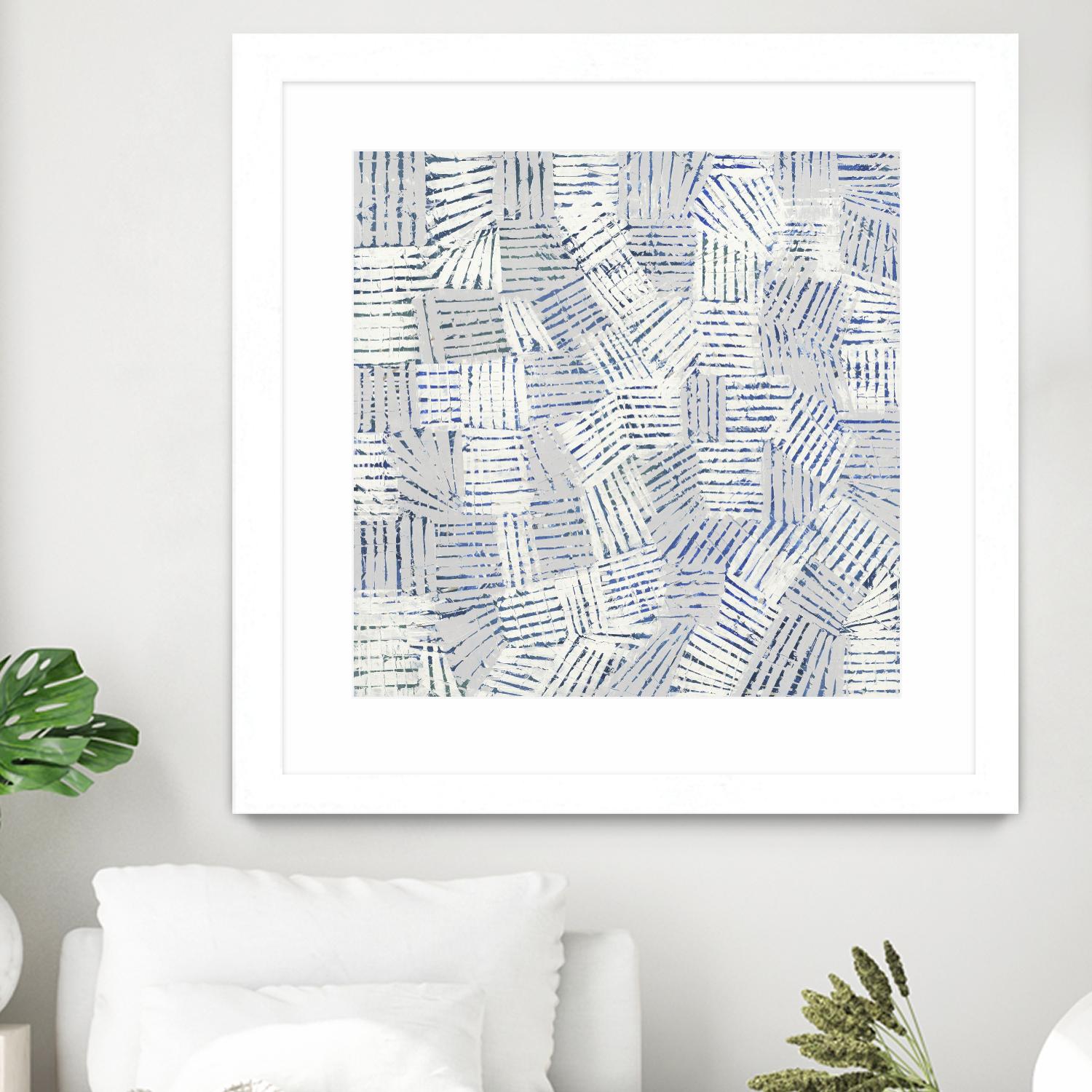 Thrive by John Burrows on GIANT ART - blue geometric shapes shapes