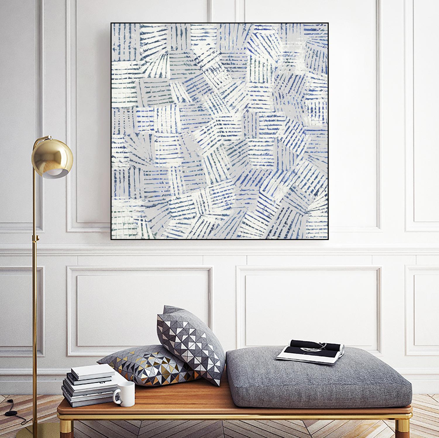 Thrive by John Burrows on GIANT ART - blue geometric shapes shapes