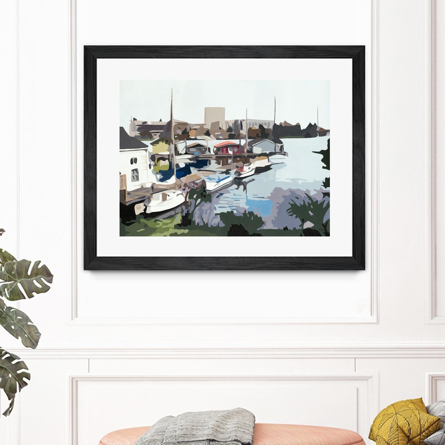 TUESDAY AFTERNOON ON PORTAGE BAY by Bethann Lawson on GIANT ART - blue coastal waterway