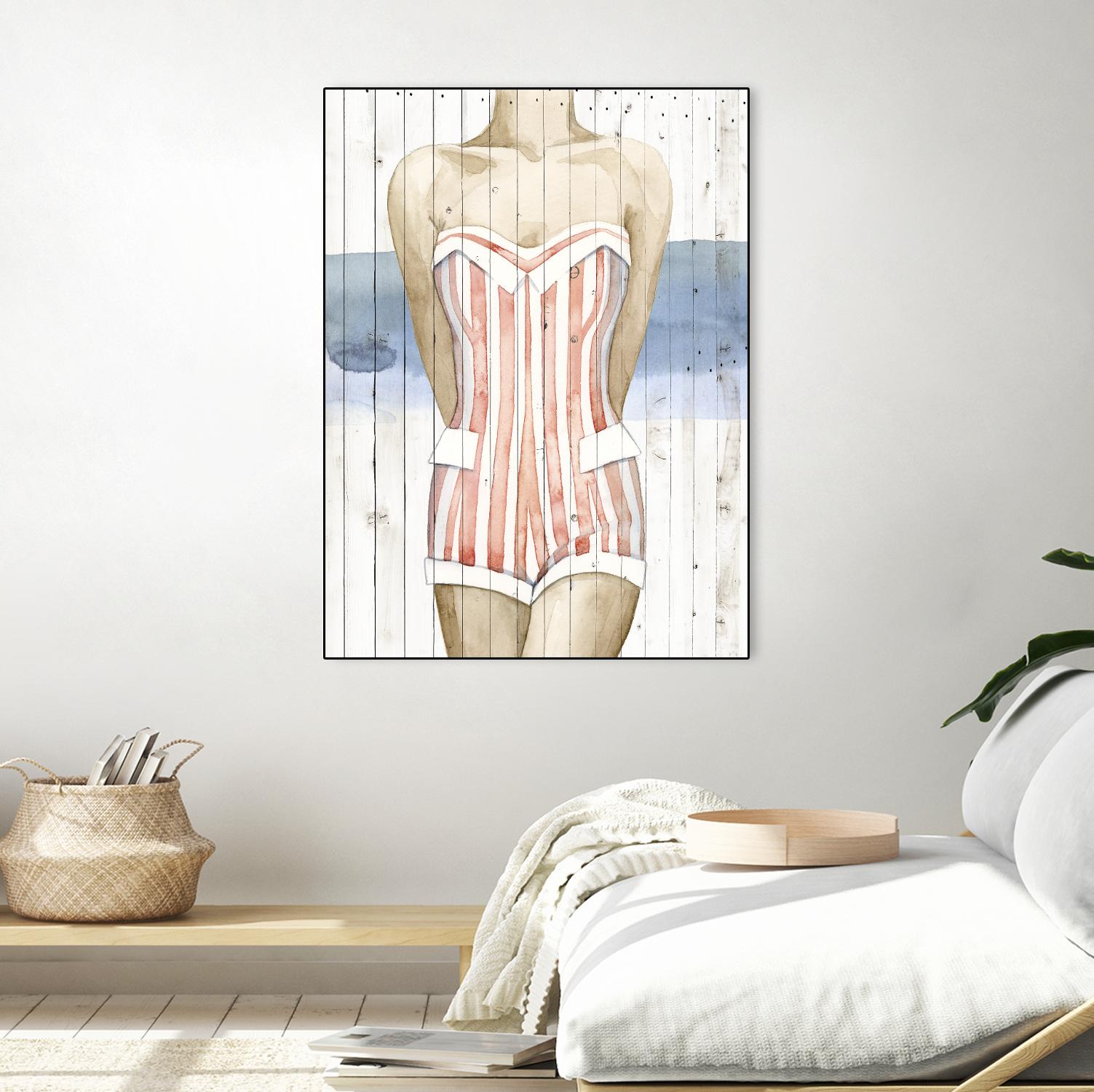 Bygone Bathers II by Grace Popp on GIANT ART - red fashion