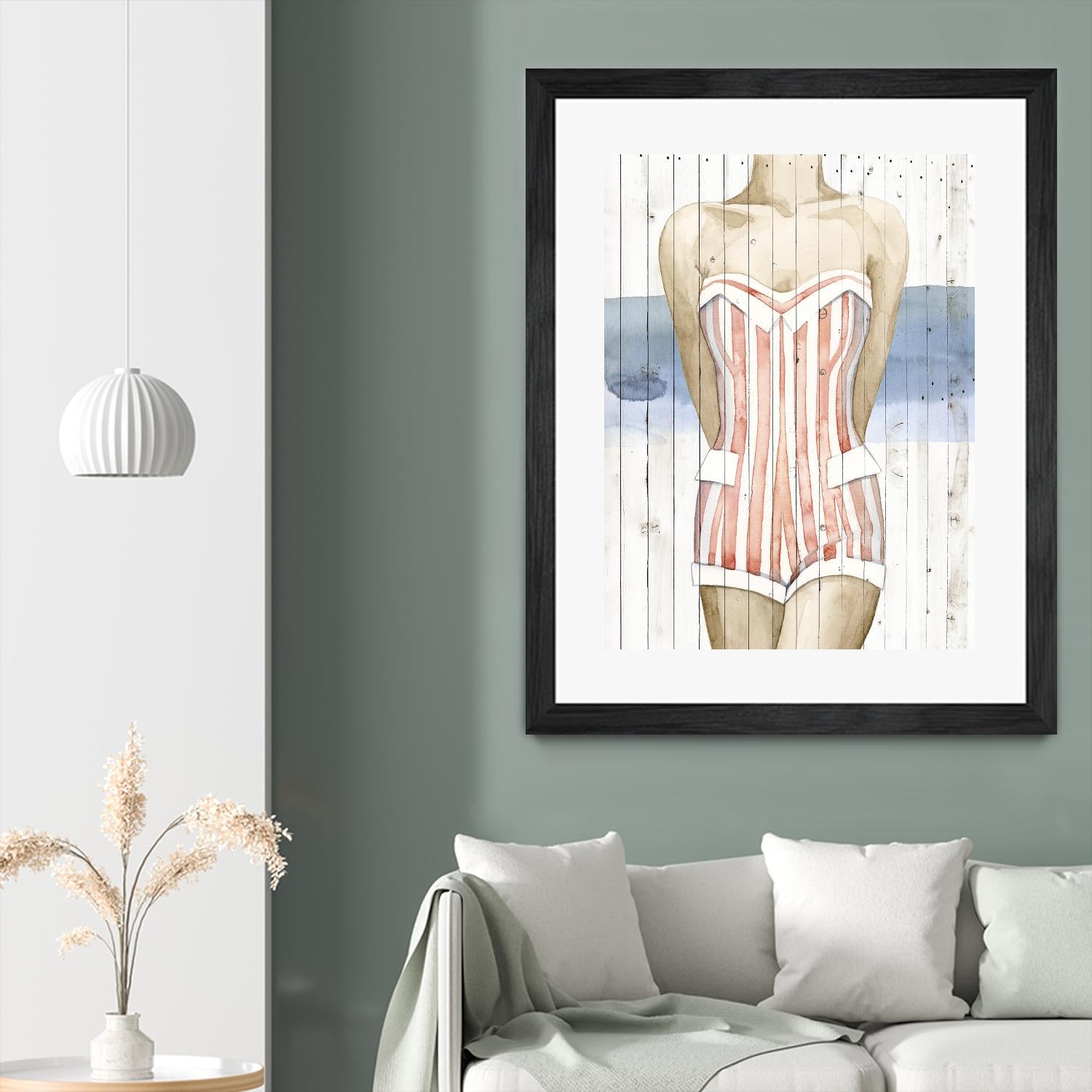 Bygone Bathers II by Grace Popp on GIANT ART - red fashion