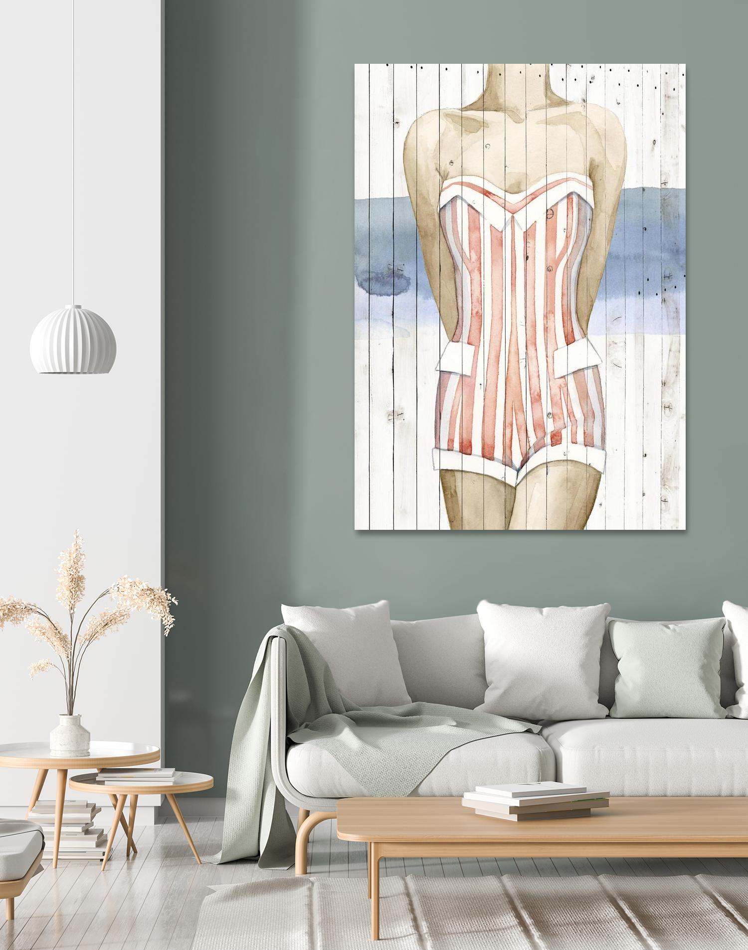 Bygone Bathers II by Grace Popp on GIANT ART - red fashion