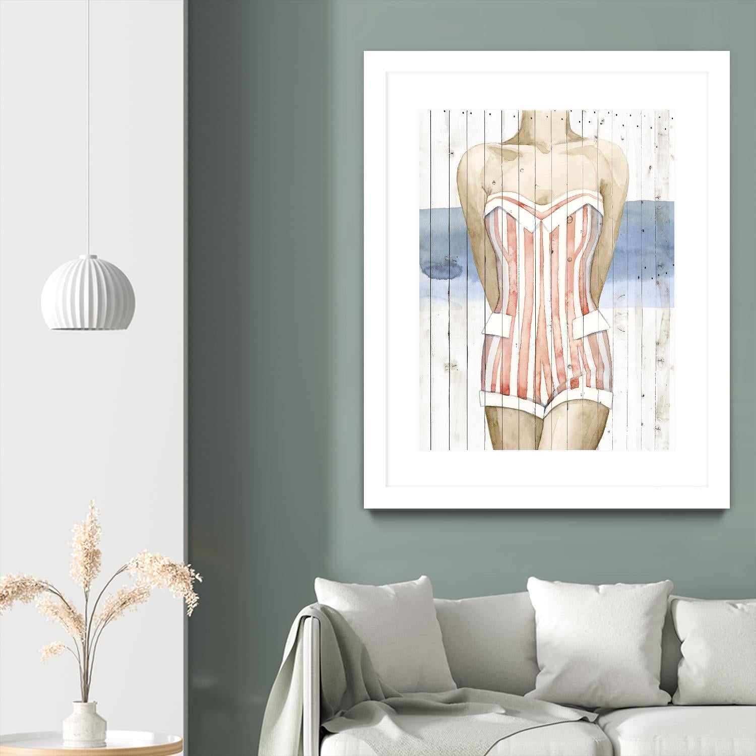 Bygone Bathers II by Grace Popp on GIANT ART - red fashion