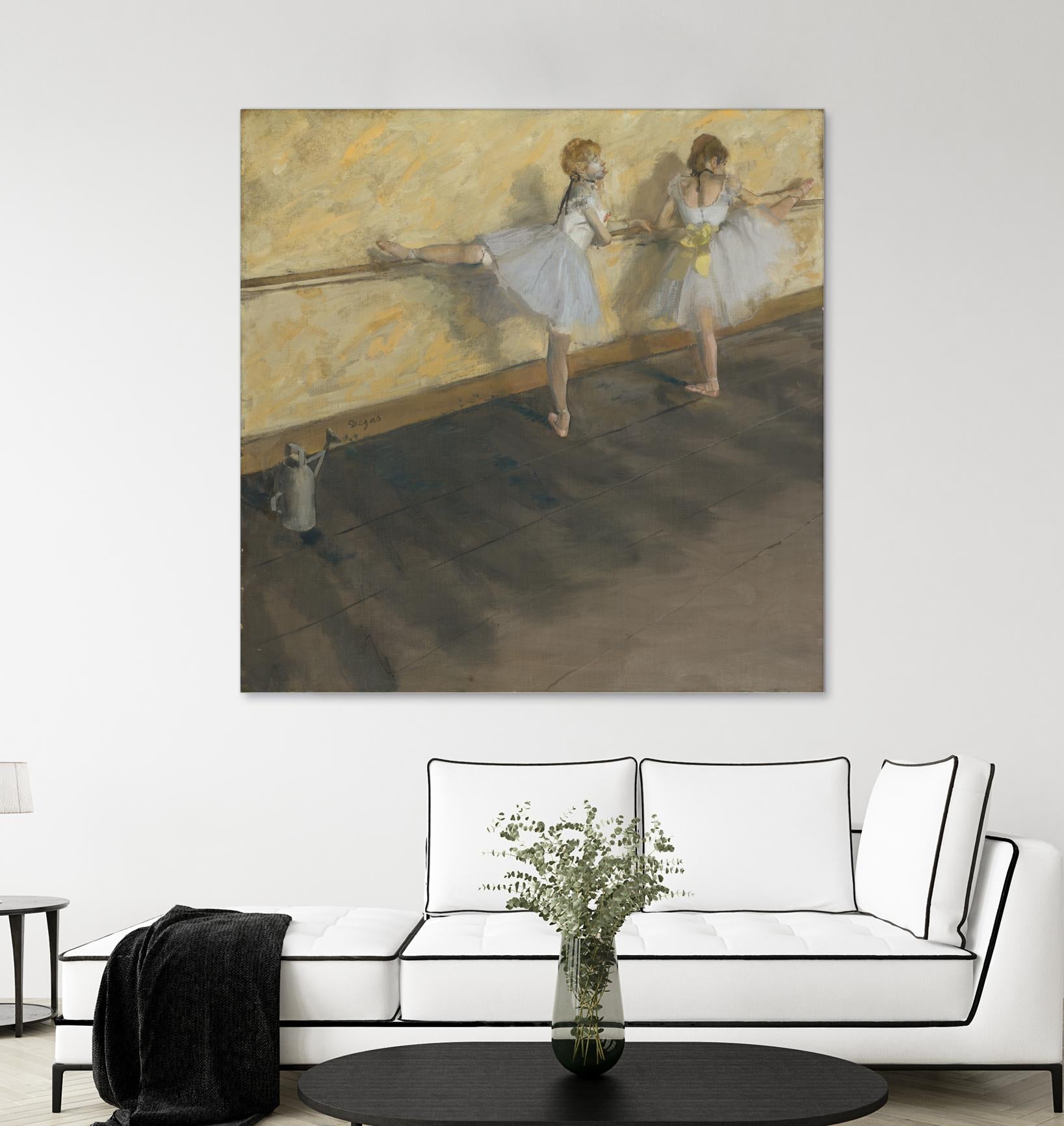 Dancers Practicing at the Barre by Edgar Degas on GIANT ART - brown fashion