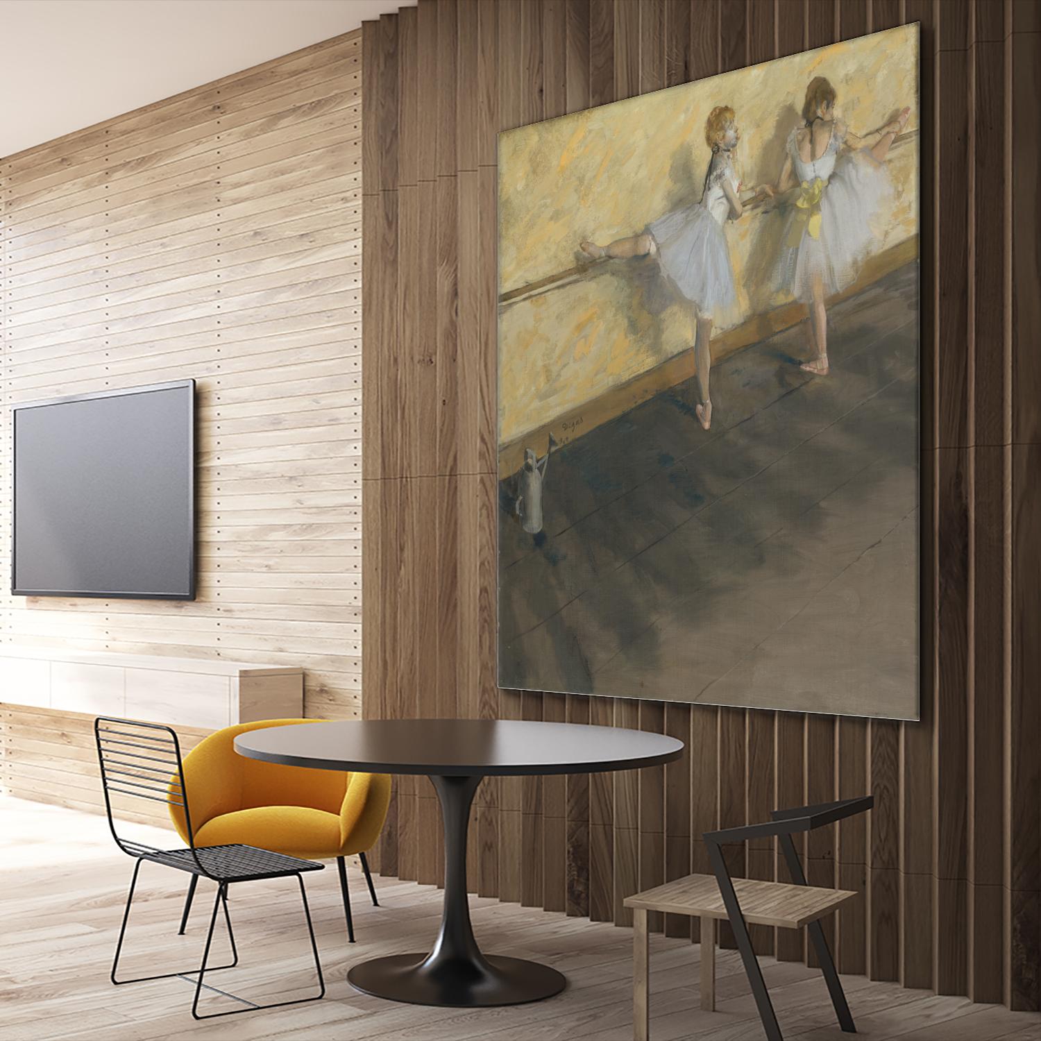 Dancers Practicing at the Barre by Edgar Degas on GIANT ART - brown fashion
