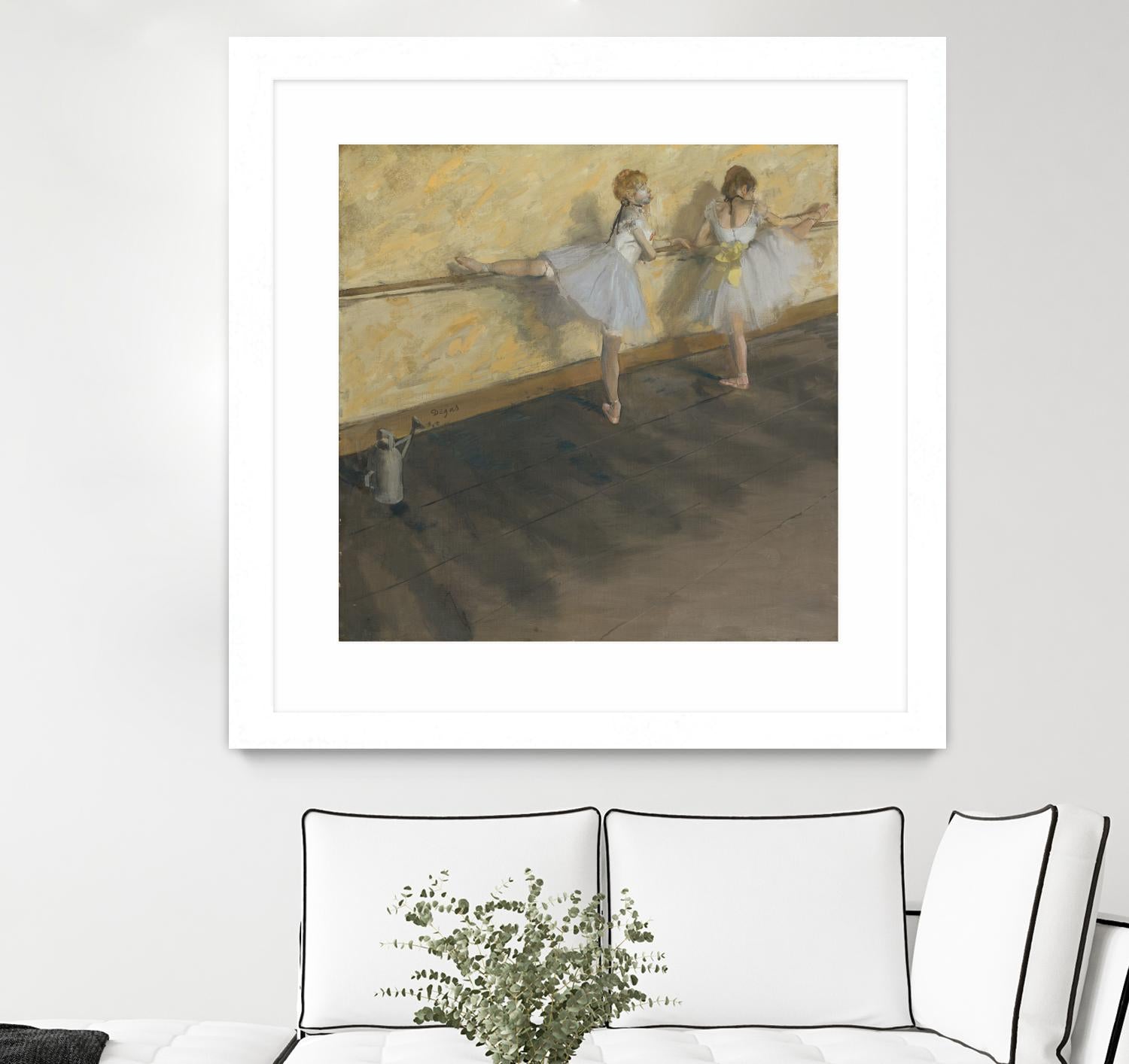Dancers Practicing at the Barre by Edgar Degas on GIANT ART - brown fashion