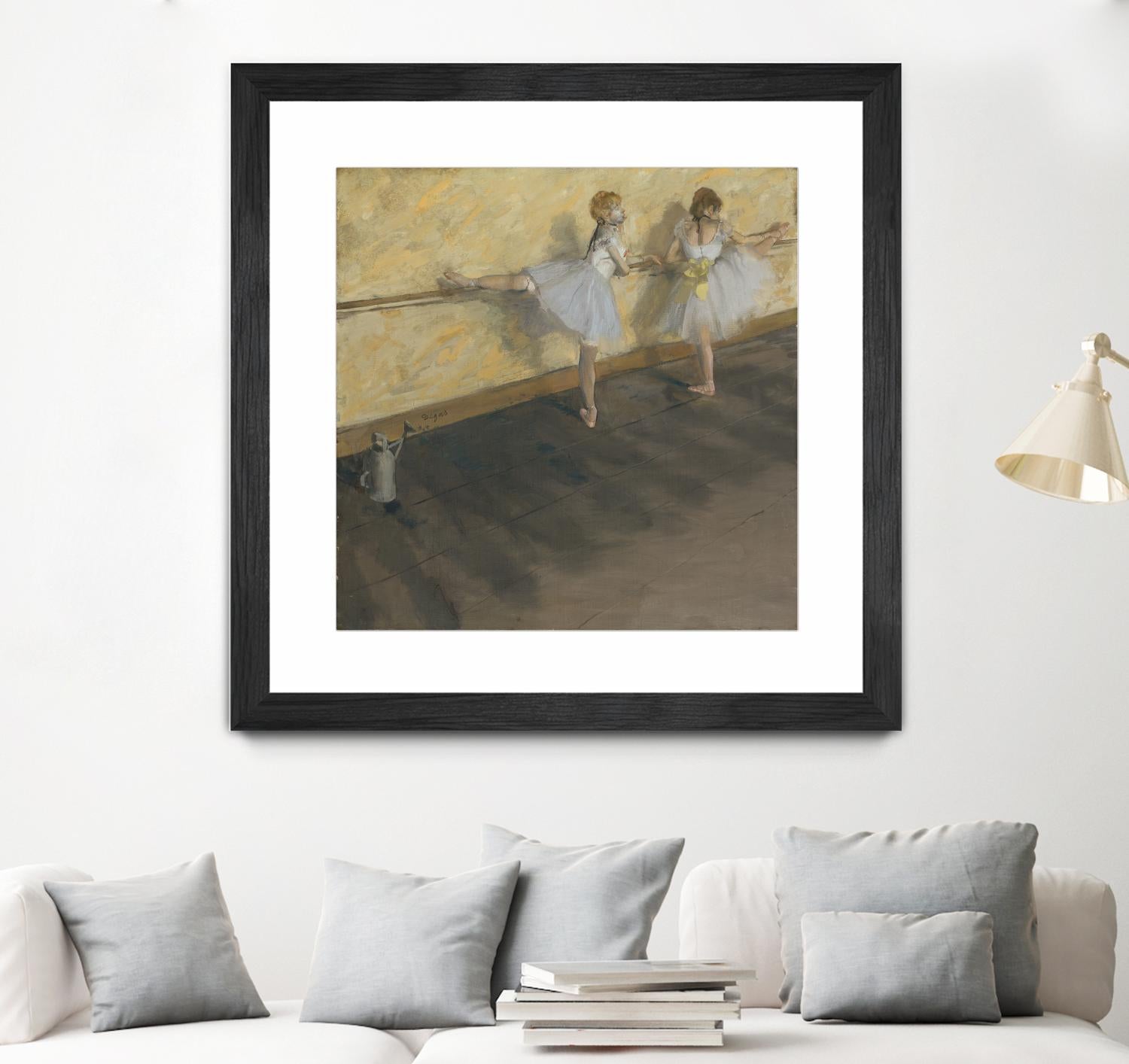 Dancers Practicing at the Barre by Edgar Degas on GIANT ART - brown fashion