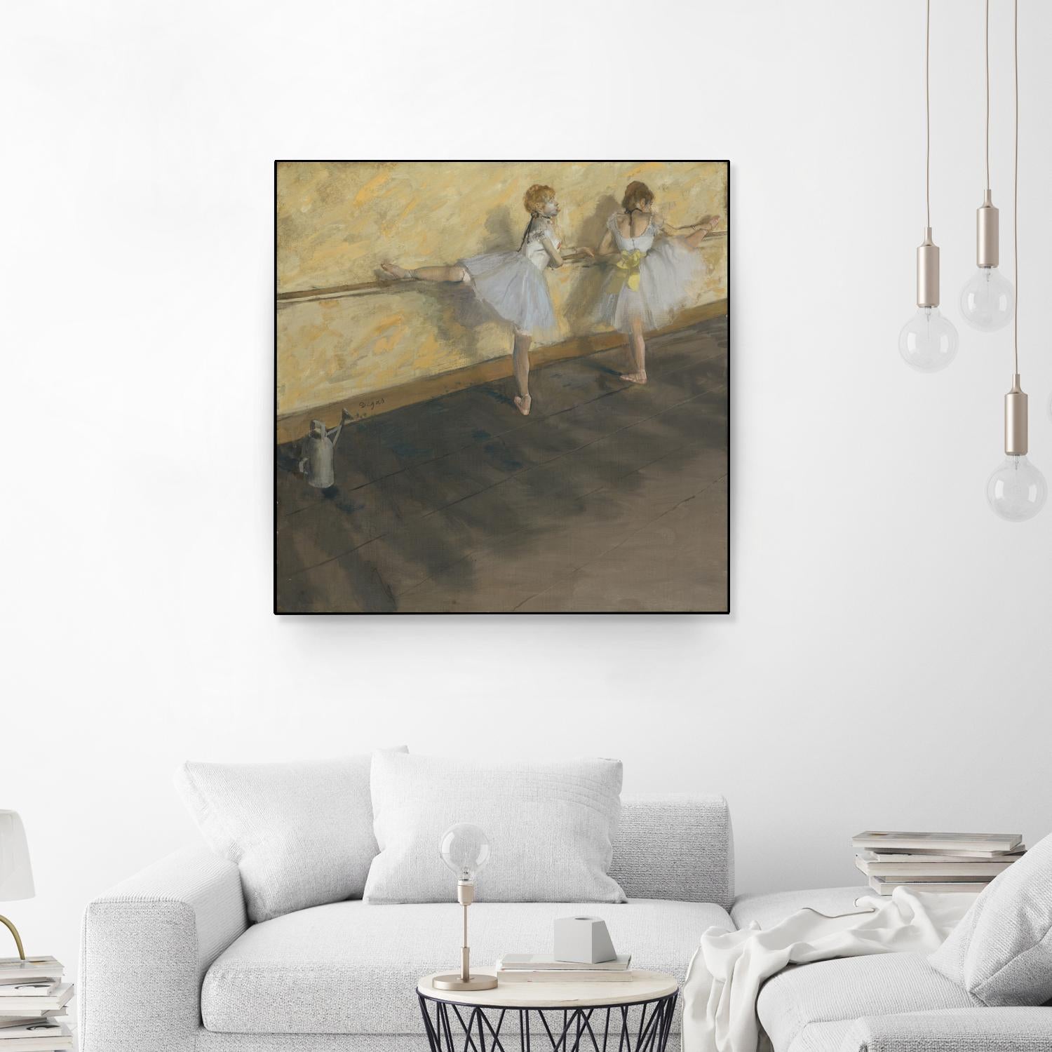 Dancers Practicing at the Barre by Edgar Degas on GIANT ART - brown fashion