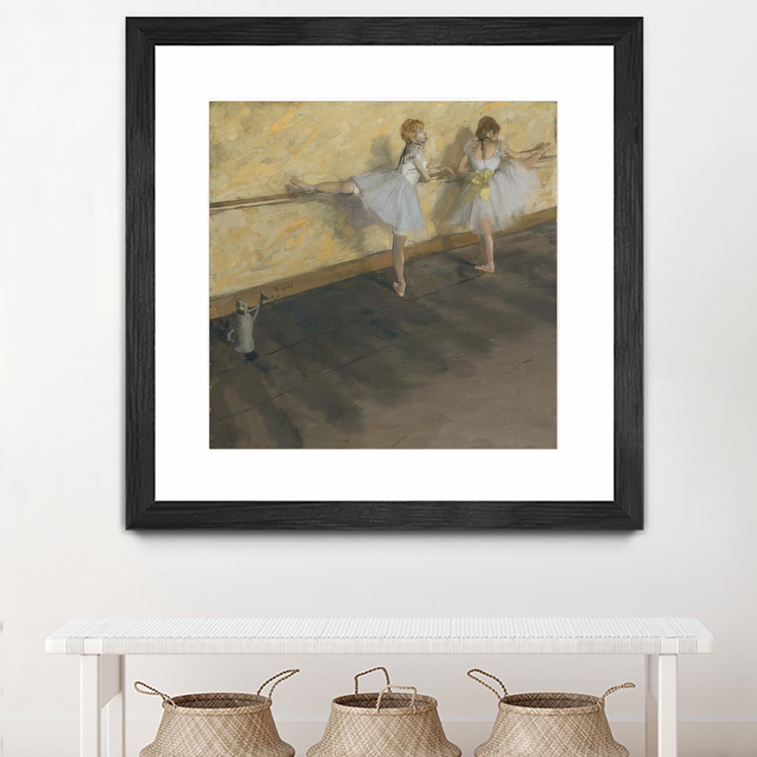 Dancers Practicing at the Barre by Edgar Degas on GIANT ART - brown fashion
