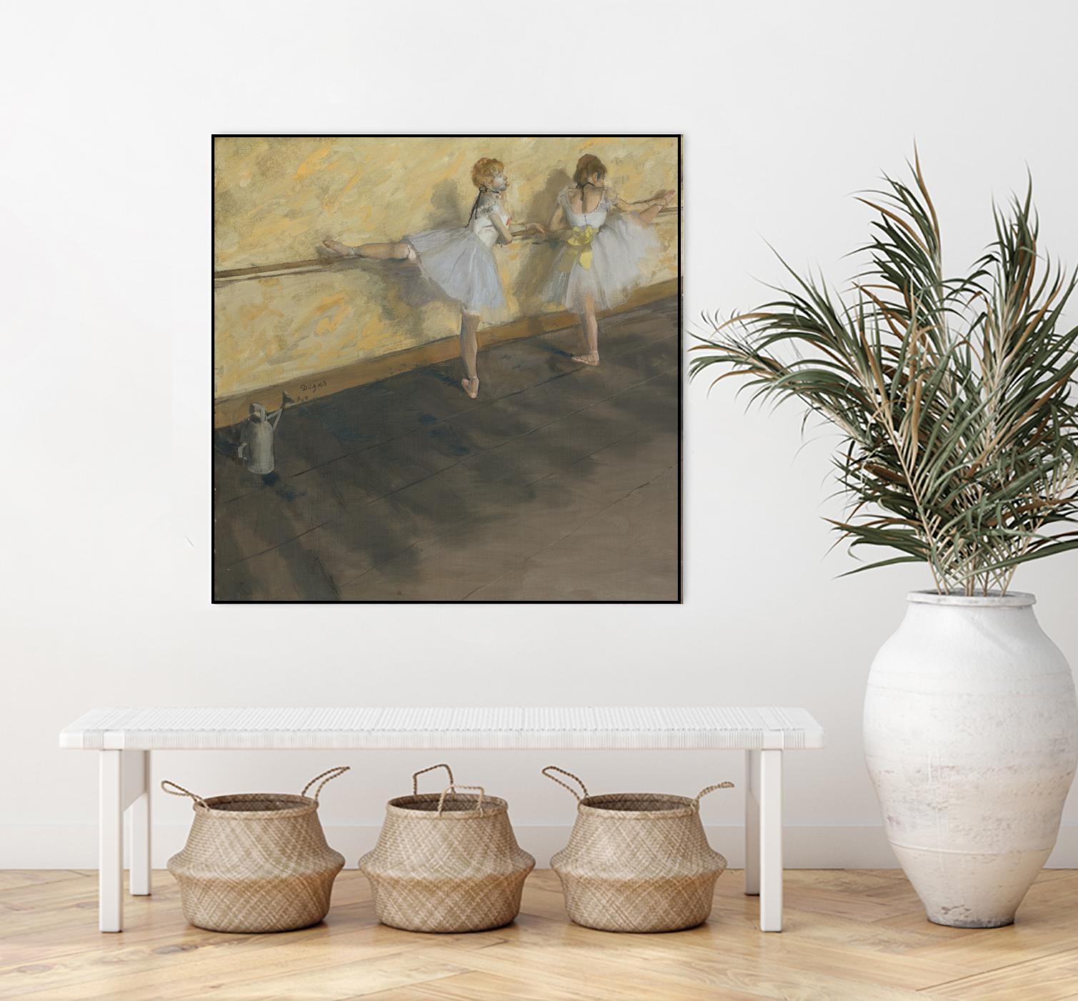 Dancers Practicing at the Barre by Edgar Degas on GIANT ART - brown fashion