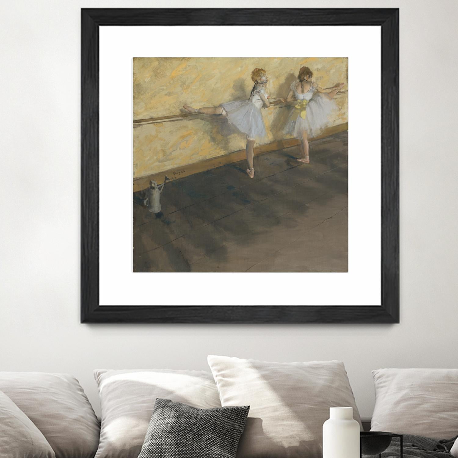 Dancers Practicing at the Barre by Edgar Degas on GIANT ART - brown fashion