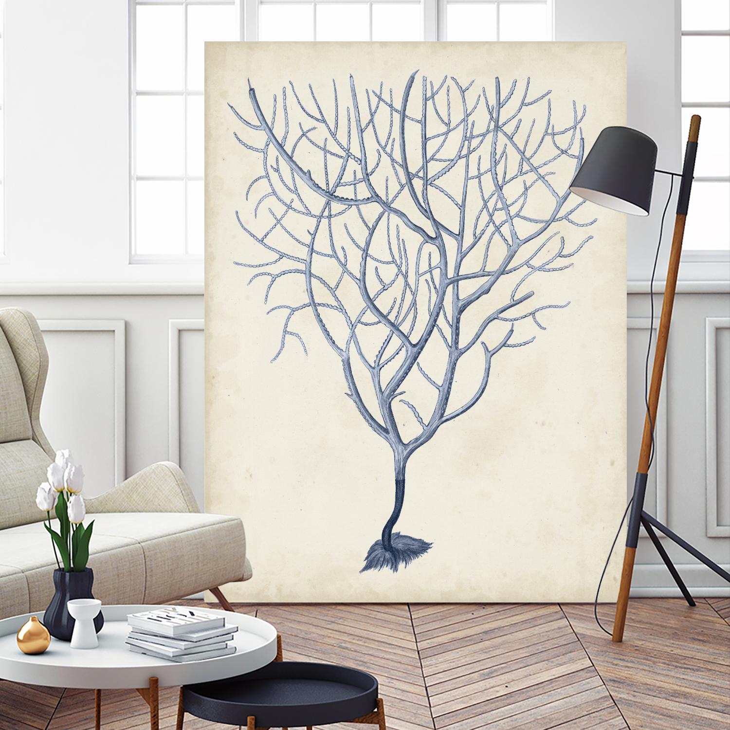 Indigo Coral III by Vision Studio on GIANT ART - blue tropical