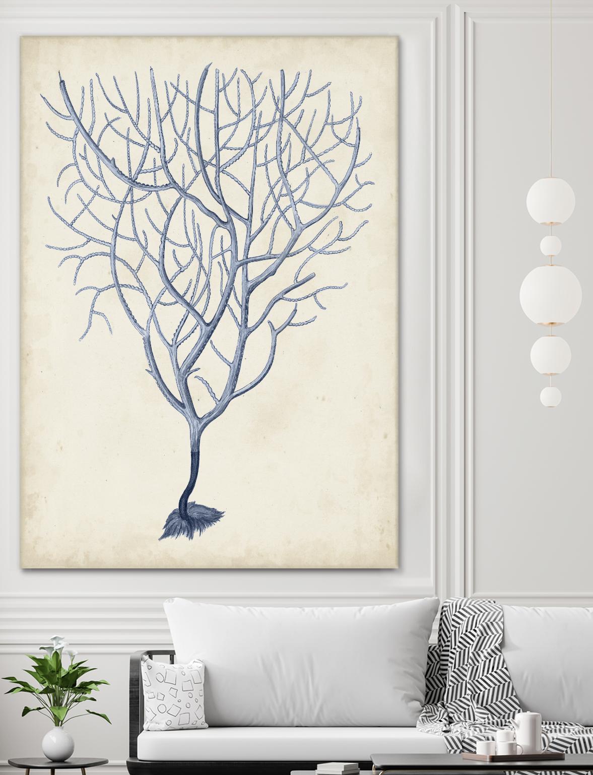 Indigo Coral III by Vision Studio on GIANT ART - blue tropical