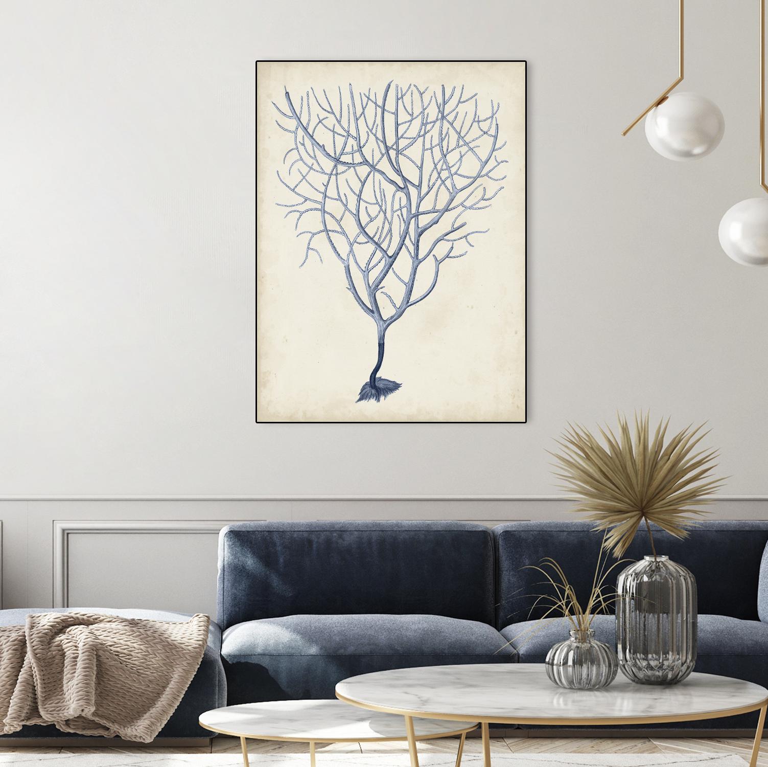 Indigo Coral III by Vision Studio on GIANT ART - blue tropical