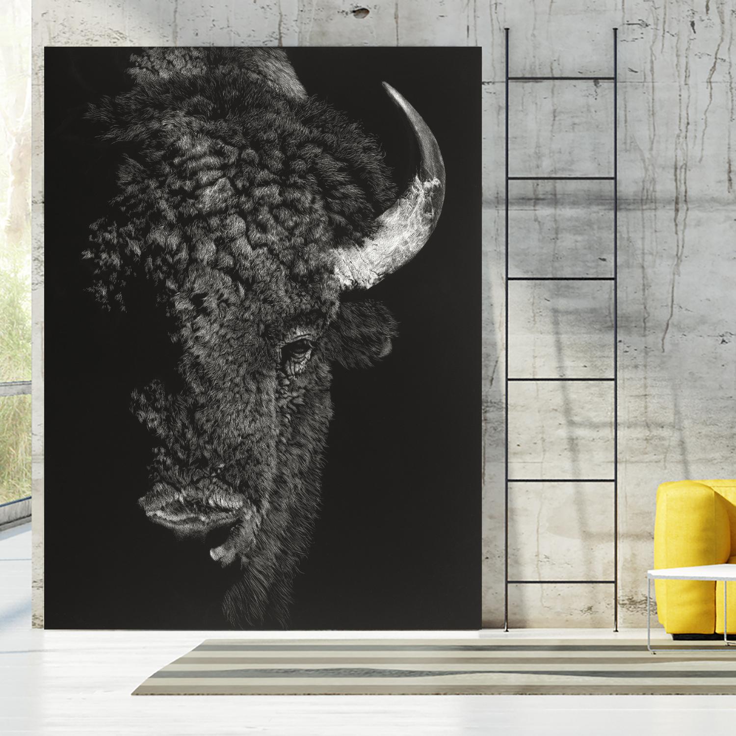 Black Glimpse I by Julie T. Chapman on GIANT ART - animals