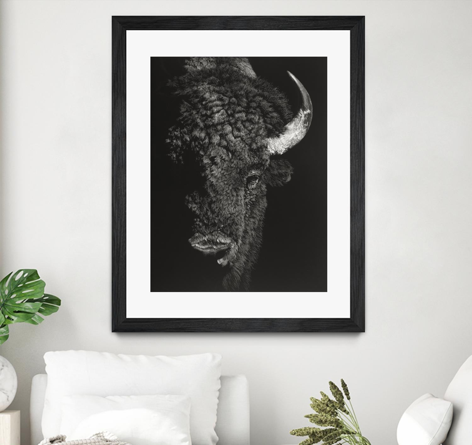 Black Glimpse I by Julie T. Chapman on GIANT ART - animals