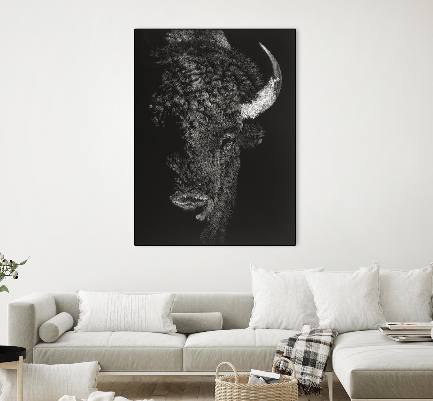 Black Glimpse I by Julie T. Chapman on GIANT ART - animals