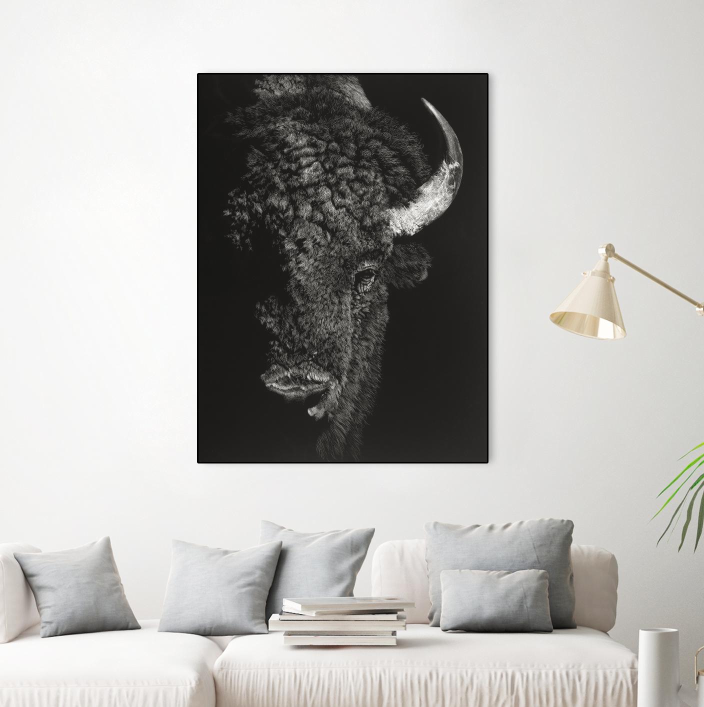 Black Glimpse I by Julie T. Chapman on GIANT ART - animals