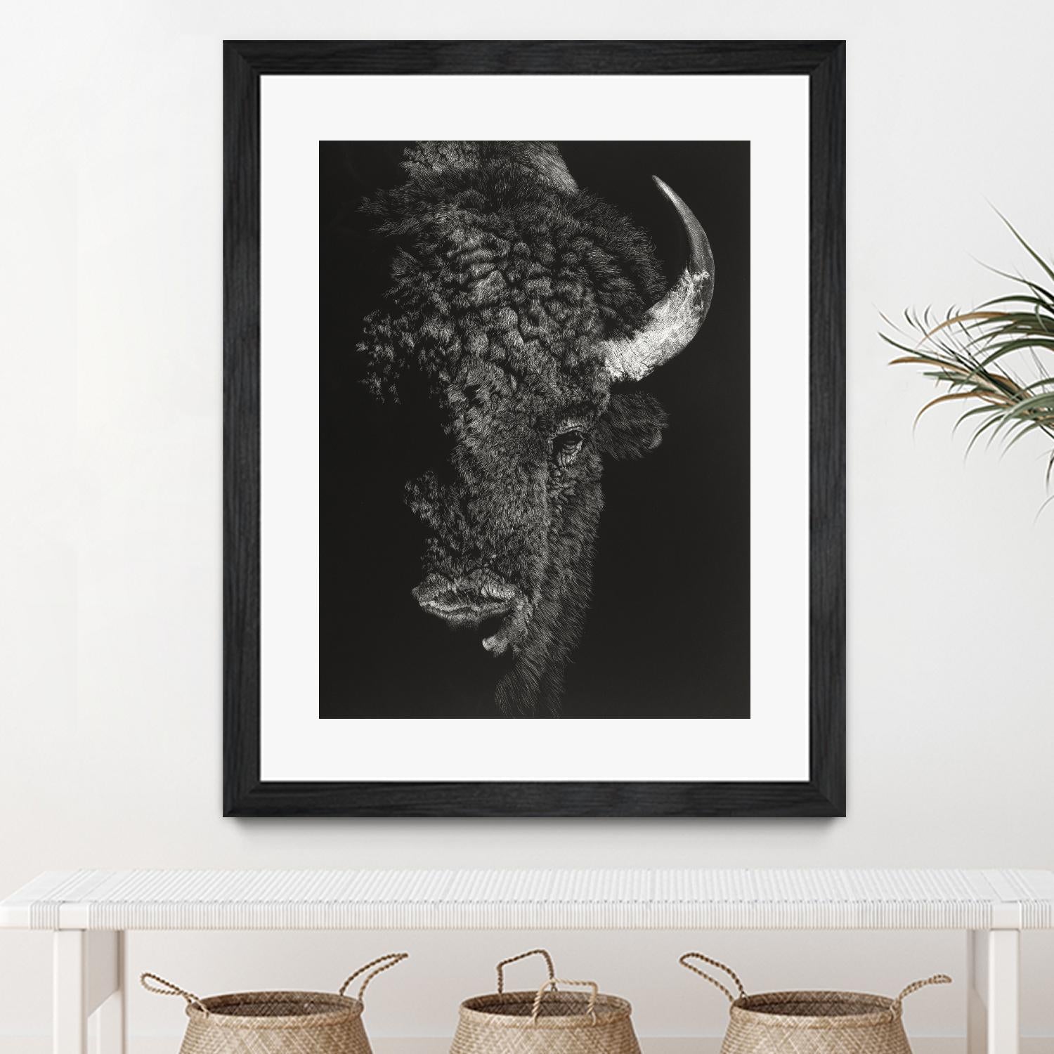 Black Glimpse I by Julie T. Chapman on GIANT ART - animals
