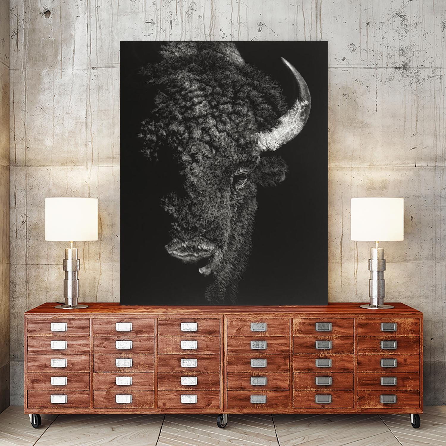 Black Glimpse I by Julie T. Chapman on GIANT ART - animals