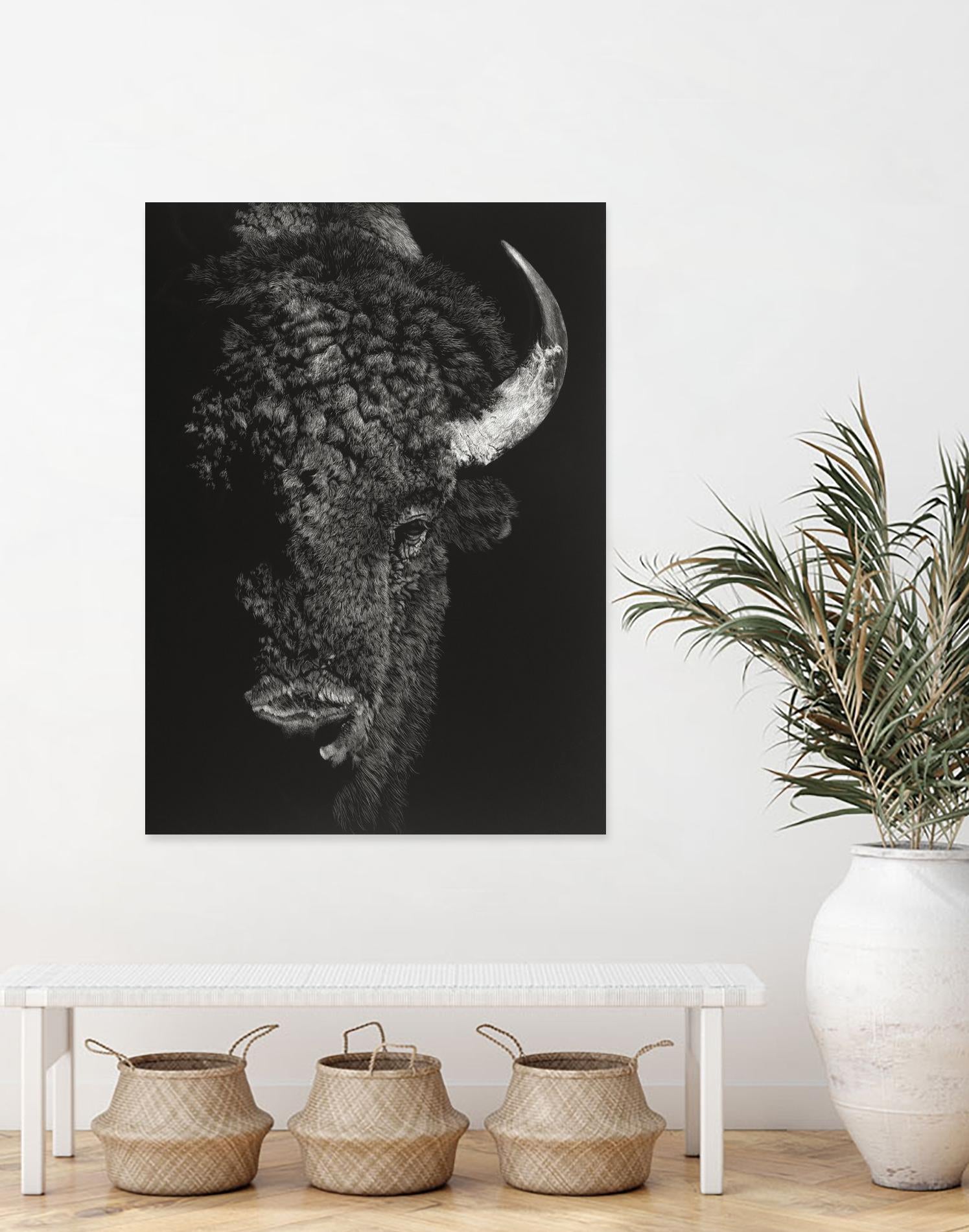 Black Glimpse I by Julie T. Chapman on GIANT ART - animals