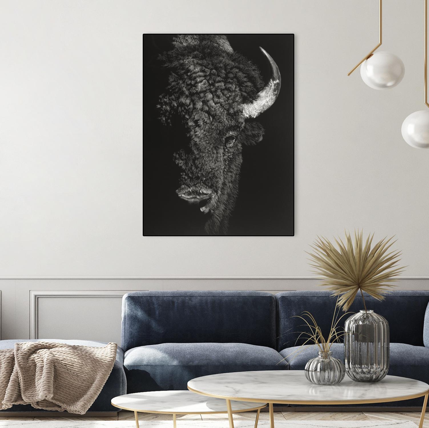 Black Glimpse I by Julie T. Chapman on GIANT ART - animals