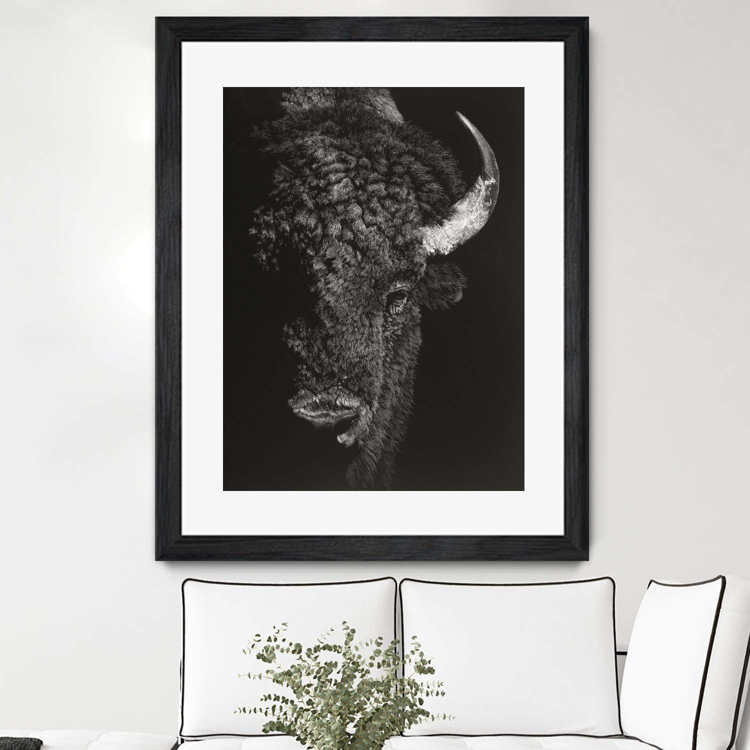 Black Glimpse I by Julie T. Chapman on GIANT ART - animals