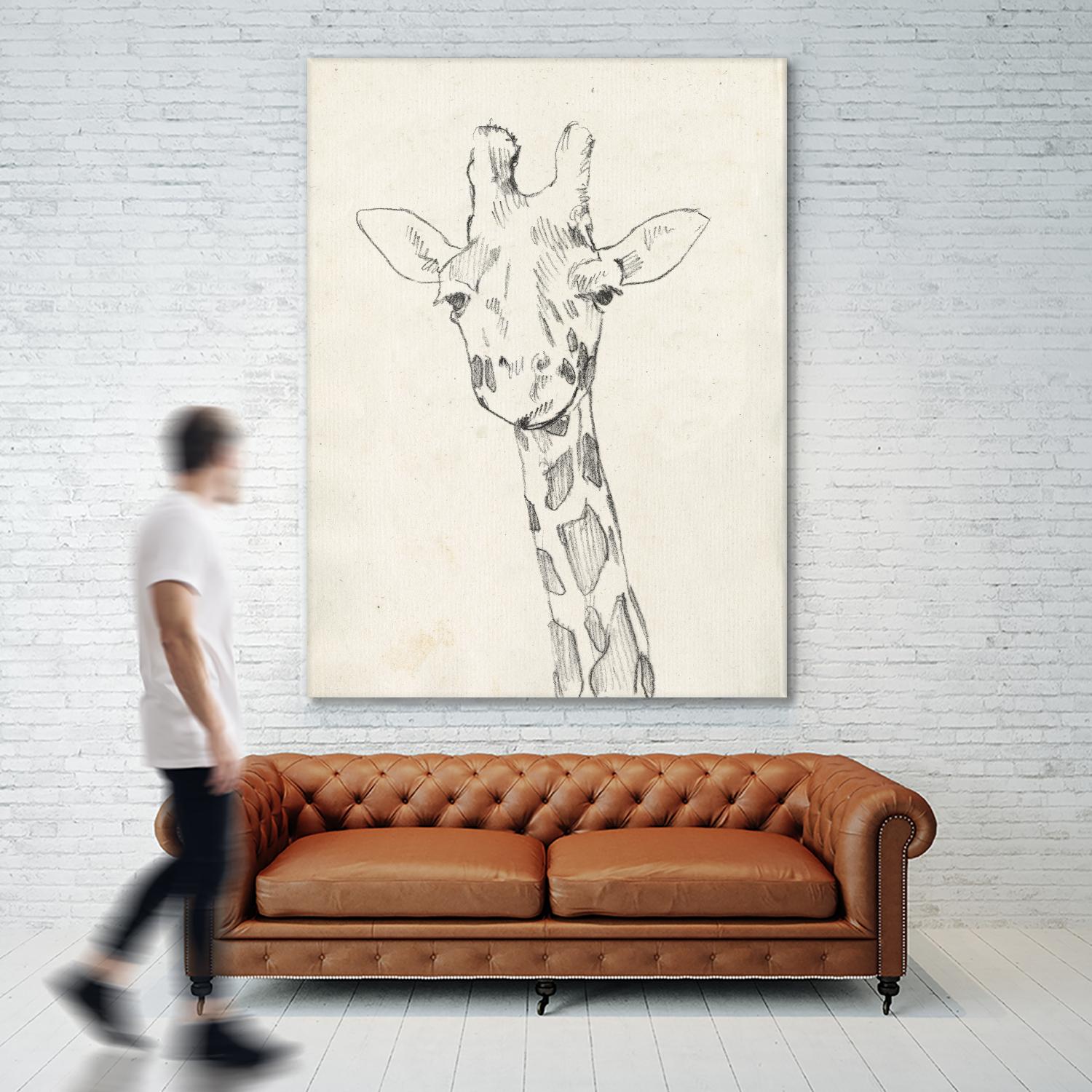 Giraffe Portrait II by Jennifer Goldberger on GIANT ART - animals