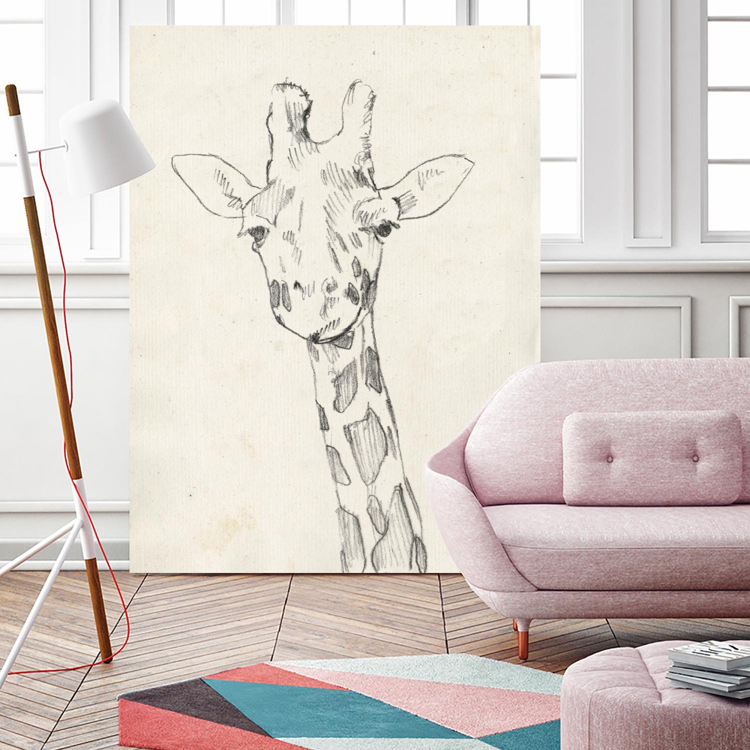 Giraffe Portrait II by Jennifer Goldberger on GIANT ART - animals